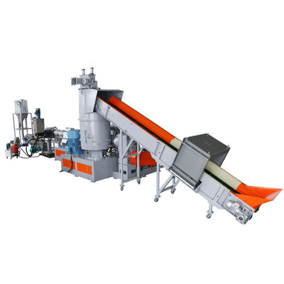 LLDPE HDPE OPP ফিল্ম রিসাইক্লিং থ্রি মেশিন ইন্টিগ্রেটেড গ্রানুলেটর